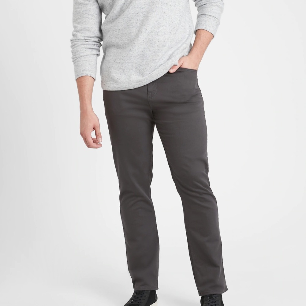 Banana Republic Traveler Slim Pant Mens Gray Size 32x30